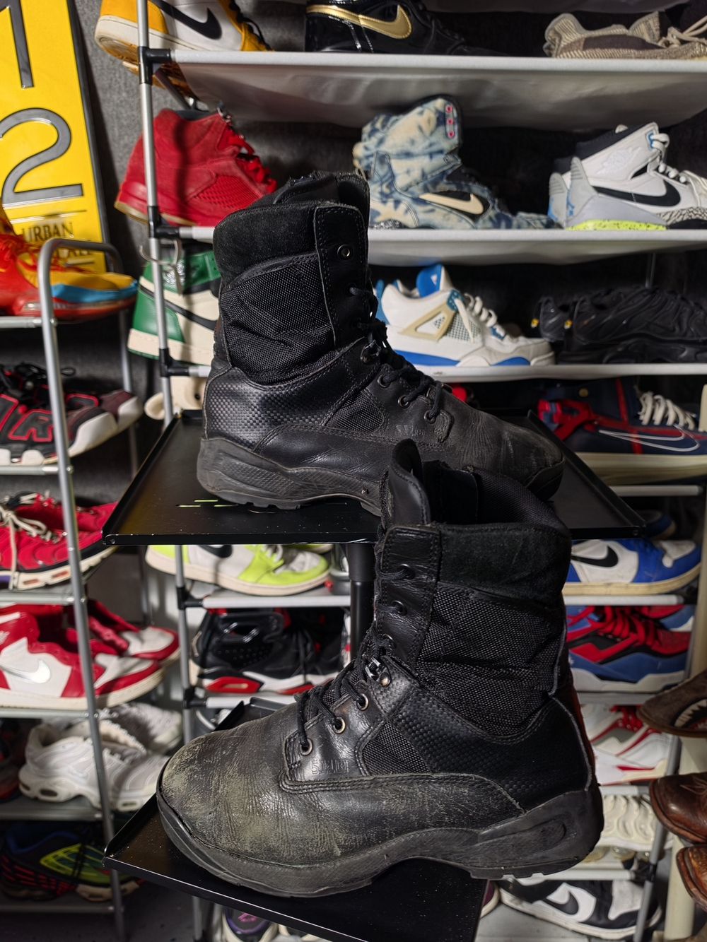 🔥 5.11 Tactical Men's Size 11.5 Black Combat Boots Worked In Well Worn!